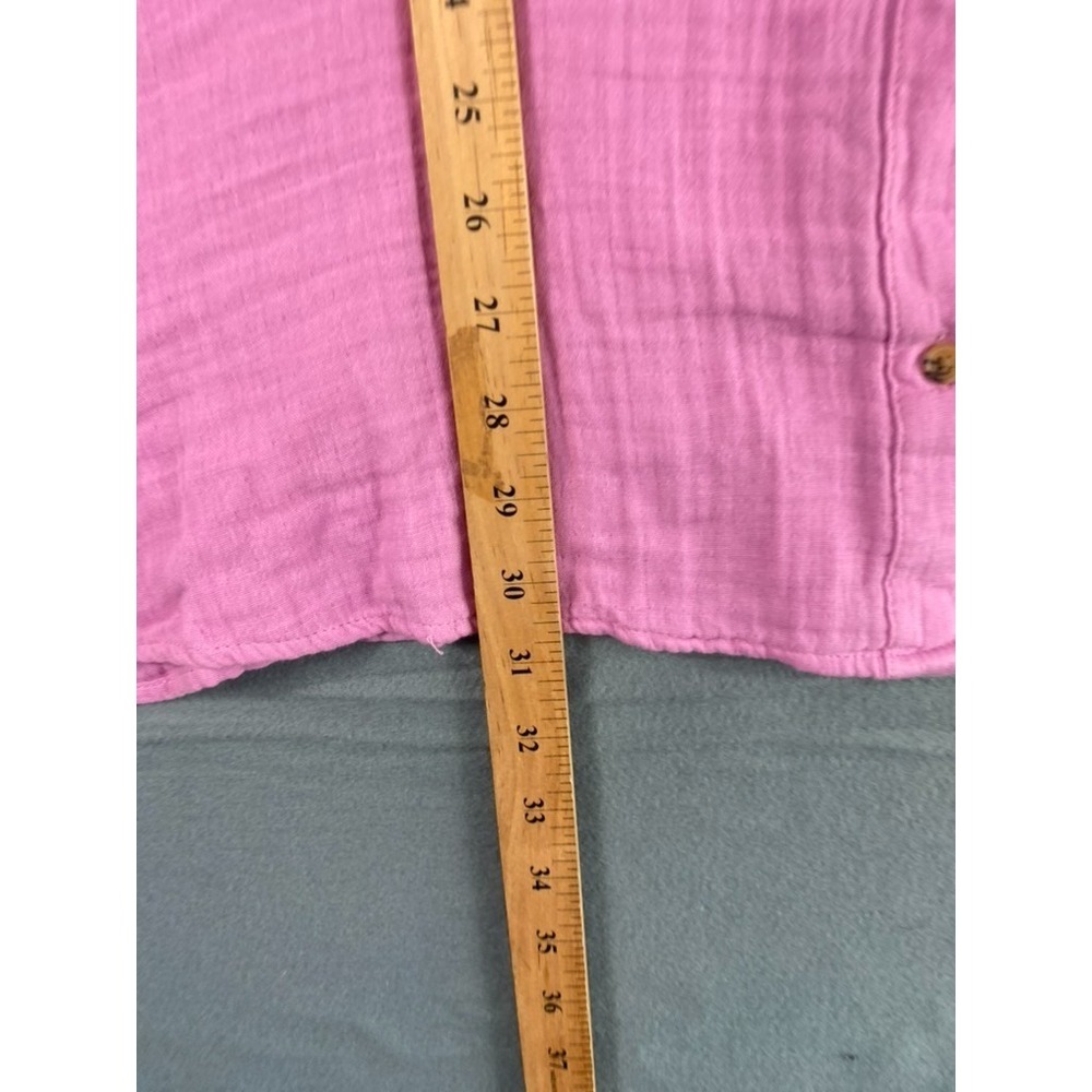 NWT Old Navy Shirt Women Sz XL Tall Oversized Orchid Pink Gauzy Cotton Relaxed - Picture 6 of 13